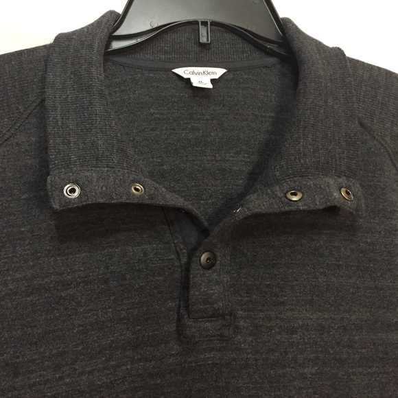 Calvin Klein cotton sweater XL snap front - Picture 2 of 9